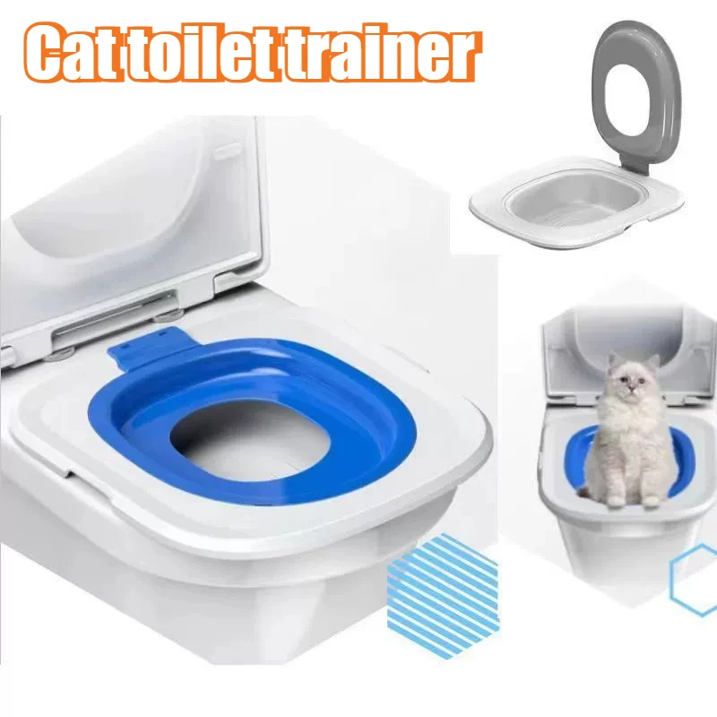 Cat Toilet Trainer Reusable Cat Toilet Guide Cat Toilet Trainer Sand Tray Sand Pot Training Mat Training Cleaning Seat Tool