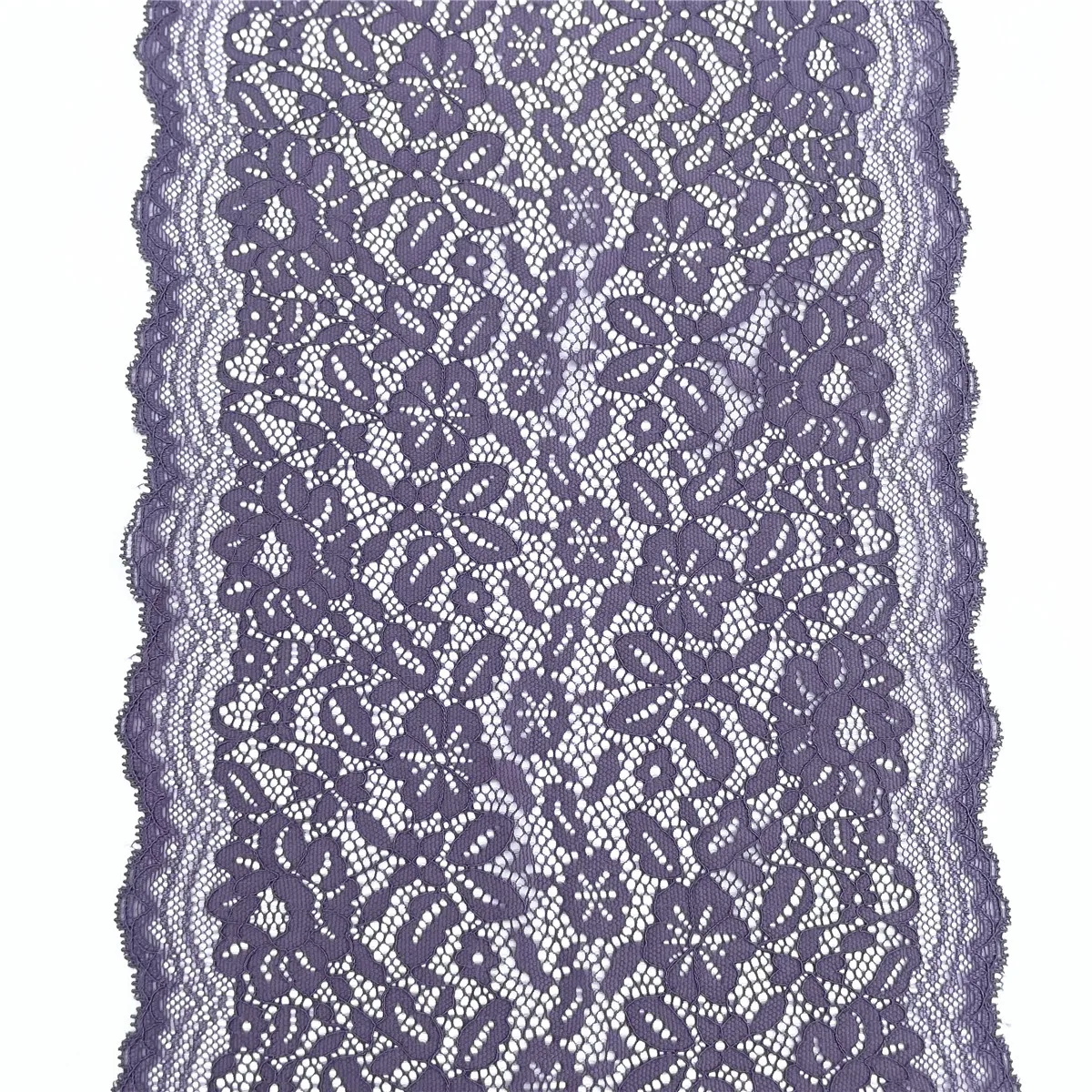 3y/lot Width 8 1/4 inch 21cm Grape Purple Elastic Lace Trim 4