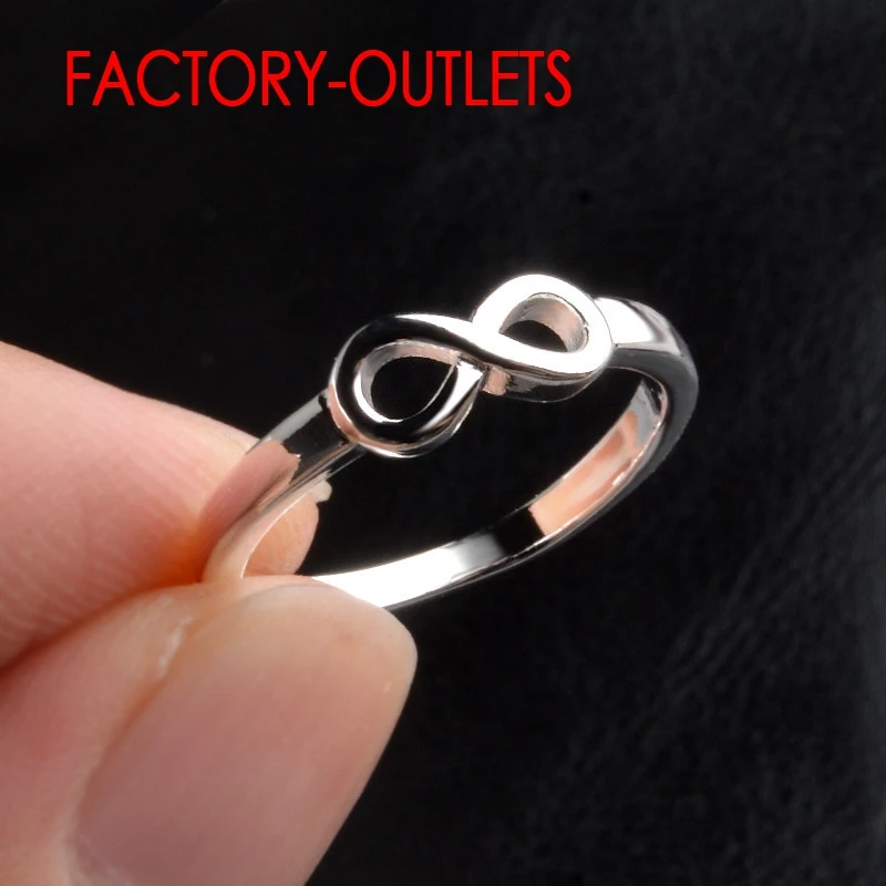 Engagement Rings Wedding Rings Fashion Rings Fashion Ring Finger Rings Metal Rings Genuine 925 Sterling Silver Infinity Ring For Women Girls Wedding Engagement