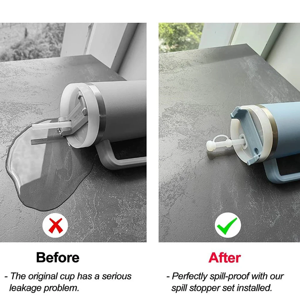 Silicone 6pcs Straw Cover Spill Stopper Reusable Straw Caps Stopper Washable Dustproof Environmentally Water Bottle Accessories