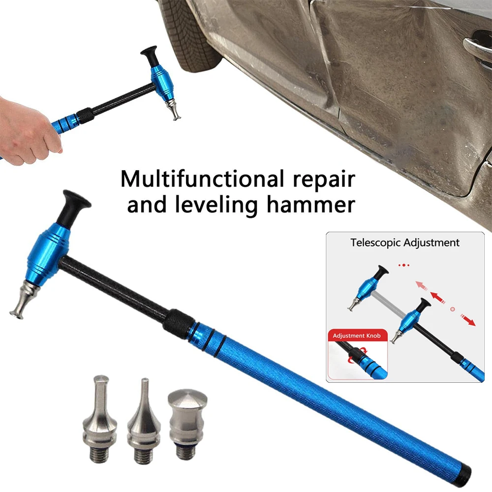 

Car Dent Repair Hammer No Trace Shaping Body Sheet Metal Dent Repair Striking Hammer Leveling Tool Adjustable Length Hammer