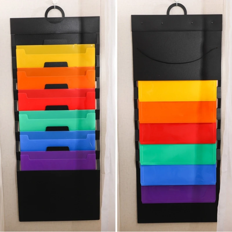 Expanding Folder File Storage Bag Wall Mounted File Folder Handheld Organizer Container