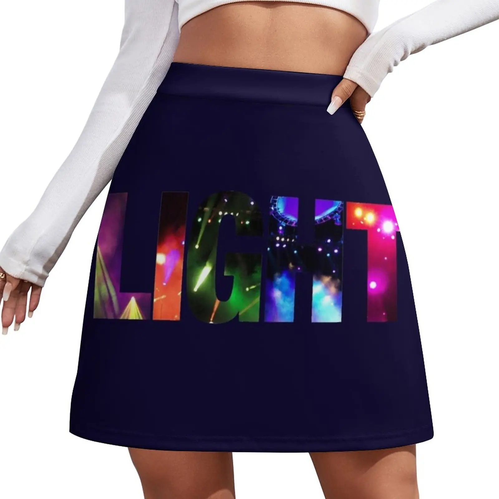 Phish -Light Text Design Mini Skirt womans clothing modest skirts for women skirts for women skirts for women 2023 5 pcs lot new creative invisible light postcards hidden text love confession gift greeting card assorted birthday card message