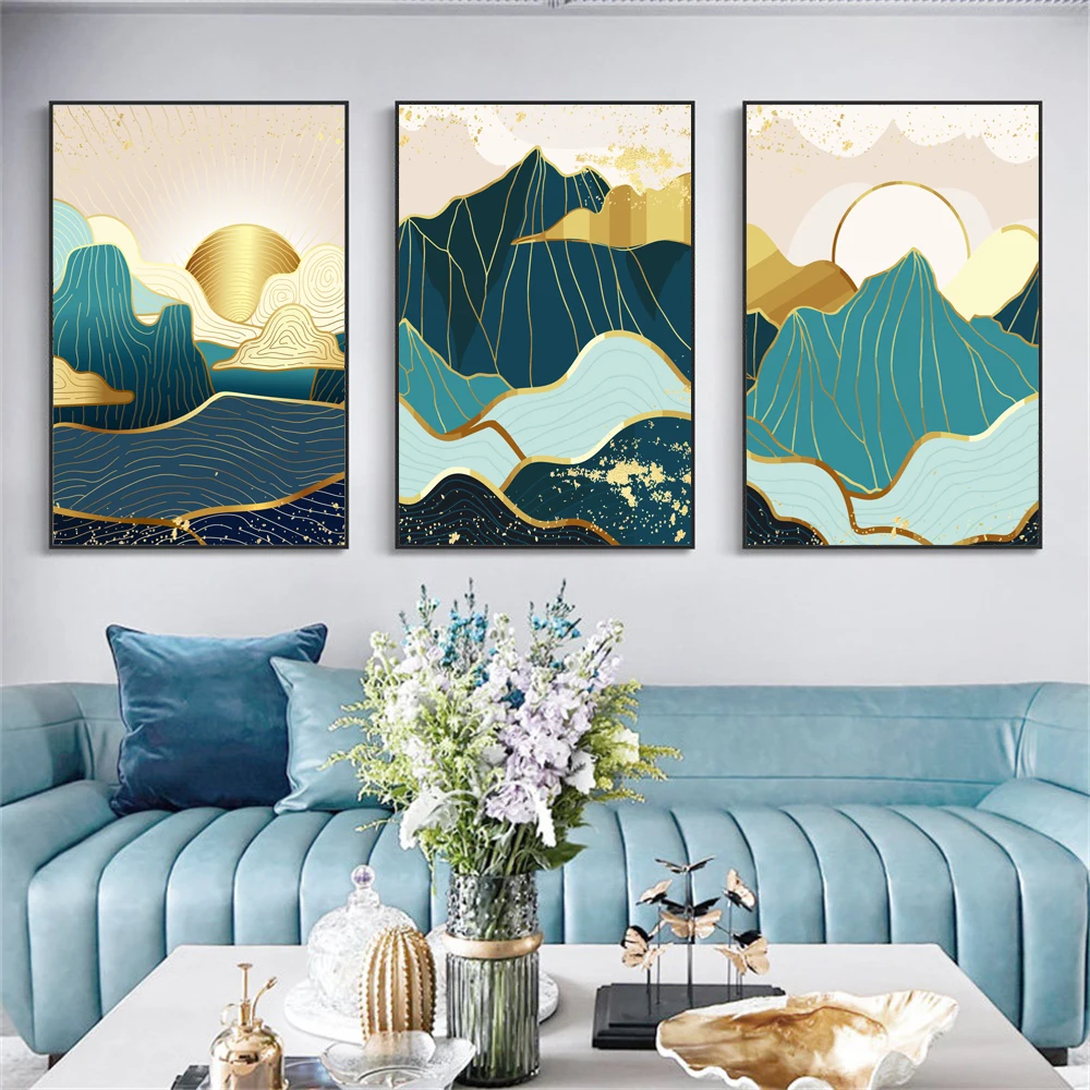

Nordic Mountains Art Prints On Canvas Minimalist Wall Art Canvas Poster Abstract Minimalist Art Print Living Room Decor
