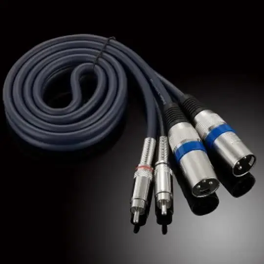 Premium Dual RCA to XLR Audio Cable for Professional Sound Equipment
