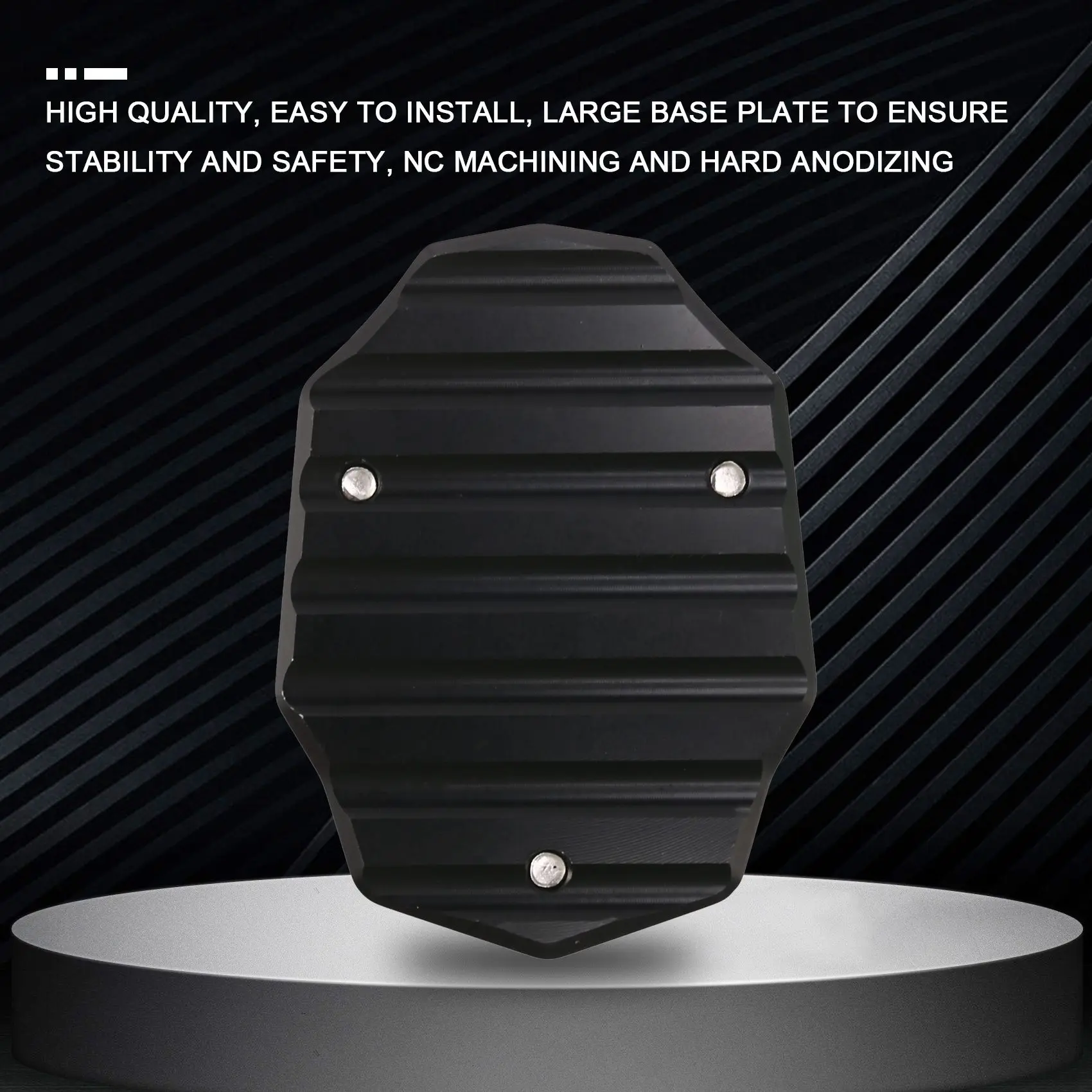 Motorcycle Kickstand Pad Side Stand Plate Extension for Yamaha FJR1300 FJR 1300 2001-(Black)