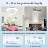 72W Led Ceiling Fan Lamp With Remote Control 110-265V Large Fan Lighting for Living Room Decor Smart Ceiling Fan Lights Dimmable 6