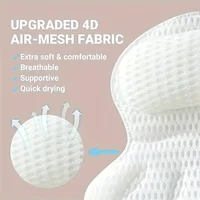 Oreiller de bain de luxe 1 pièce avec maille d'air 3D et aspiration sécurisée |   Support cou/dos, lavable en machine, usage domestique/Spa 5