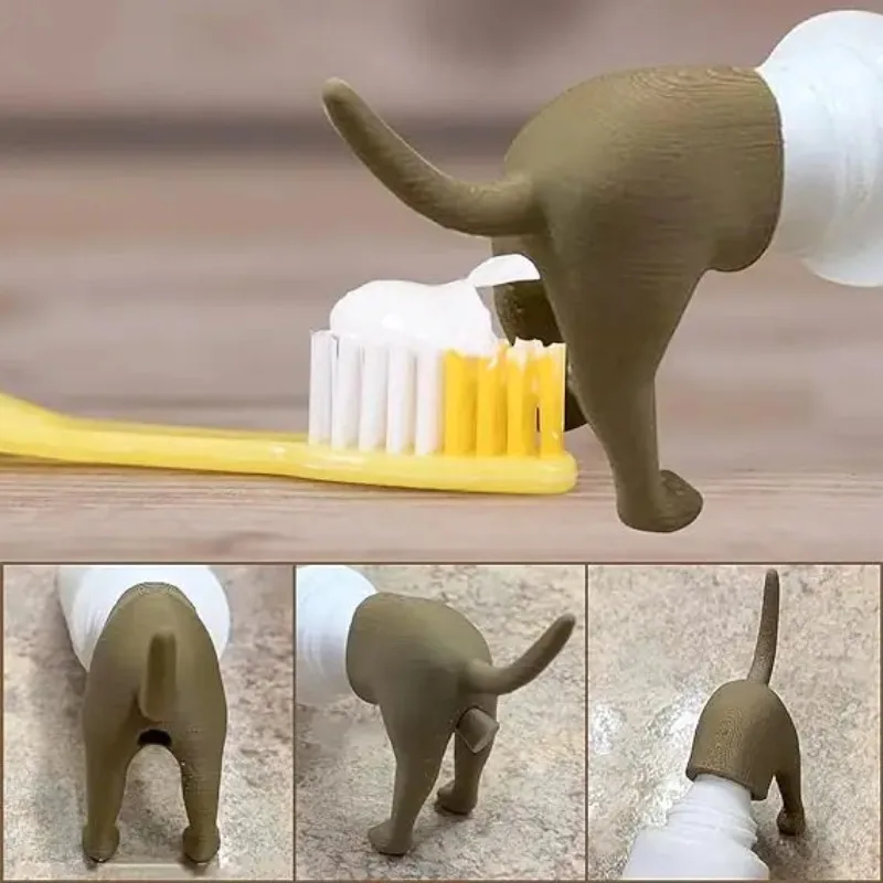 

Creative Toothpaste Squeezers Pooping Dog Butt Toothpaste Topper Bathroom Accessories Toothpaste Dispenser For Kids Adults