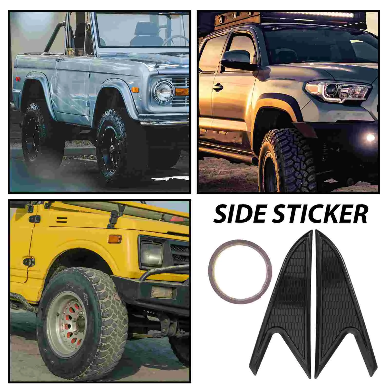 자동차 환기구 공기 유입 커버, 측면 장식 후드 스티커, ABS 액세서리