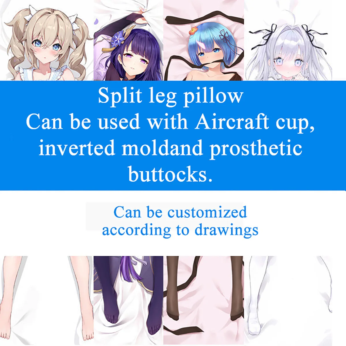 Genshin Impact Split Leg Pillowcase with Holes 2D Anime Game 원신 Eula Body Pillow Otaku Bed Decor 2