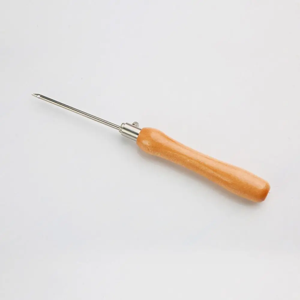 5개입 2.5mm/3.5mm/5mm 펀치 니들 세트 나무 손잡이 조절 가능한 재봉용 송곳 세트 DIY 자수 공예 자수 바늘