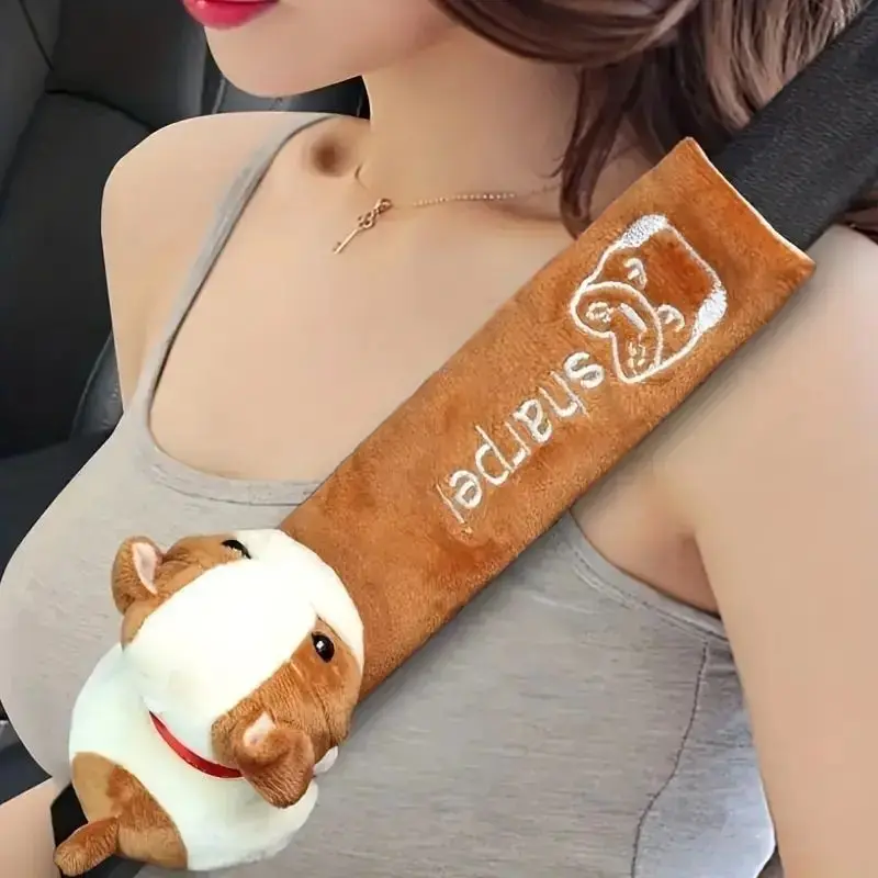 1pcs Car Safety Belt Cover Pads Universal Auto PU Leather Shoulder Cushion Protector Vehicle Seat Strap for Women and Children seat belt covers seat belt protector safety belt shoulder guard car seat belt accessory