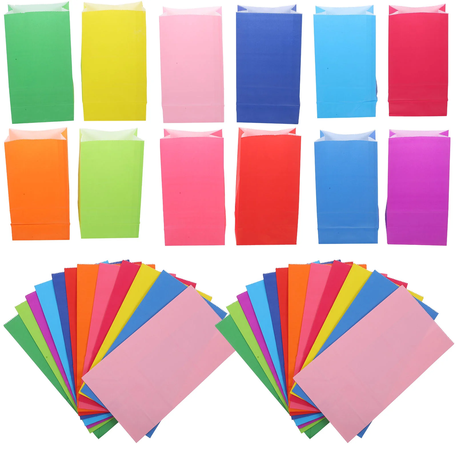 

48 Pcs Square Bottom Gift Paper Bag Cookie Bags for Giving Bulk Packaging Sandwich
