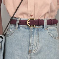 Ceinture en daim de luxe pour femmes ceinture en cuir élégante boucle ardillon en or ceinture de marque en cuir de vache accessoires pour vêtements ceinture pour femmes 5