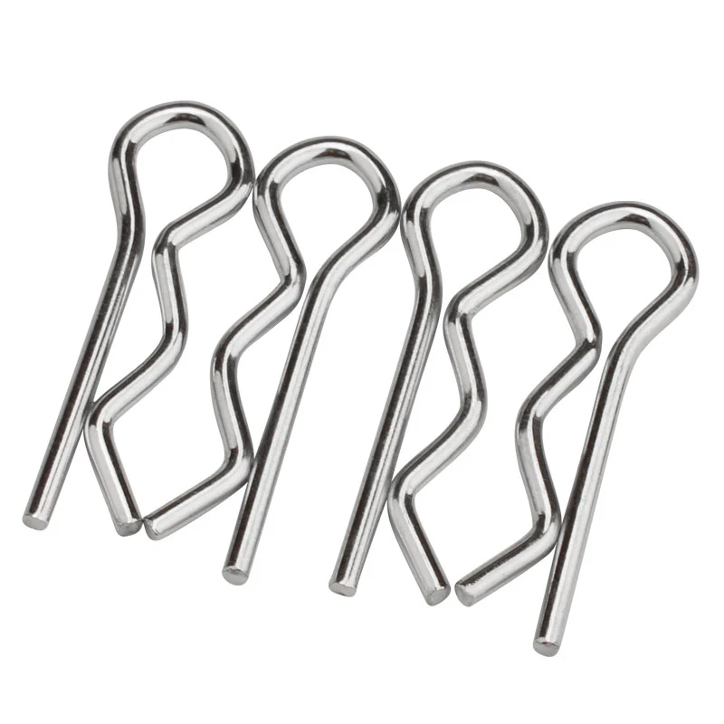 M1.2~M6 304 Stainless Steel Safety Split Clip B R Shape Spring Cotter Hitch Fuse Pins for Repairing Cars Trailer