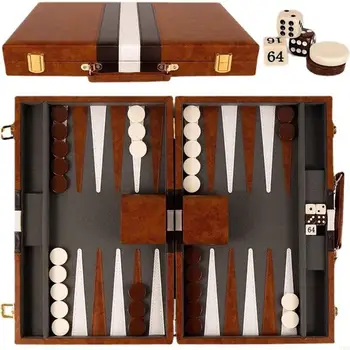 Gioco da tavolo Backgammon dal design compatto, facile da trasportare a casa o in viaggio