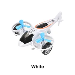 Children's Inertia - Powered Helicopter Toy - Perfect for Birthday Gifts and Party Favors (White)