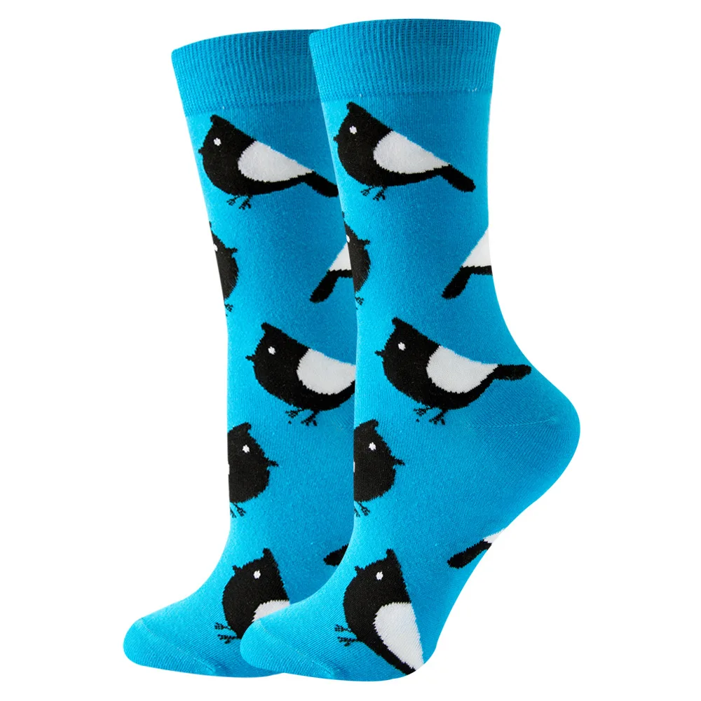 Whimsical Cartoon Animal Pattern Cotton Socks - Unisex Kawaii Style