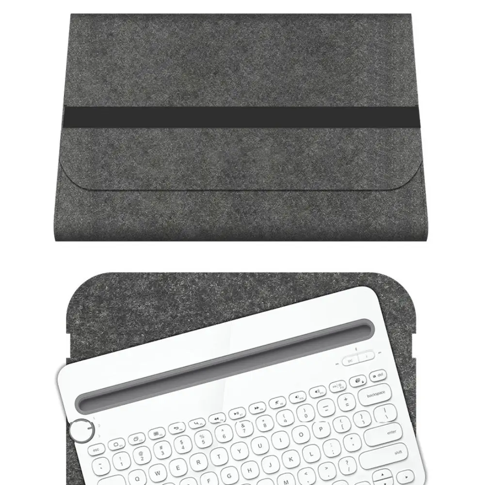 Felt Wireless Keyboard Storage Bag Dustproof Anti Shock Carrying Case Portable Lightweight for Logitech K380 K480 K580 K780