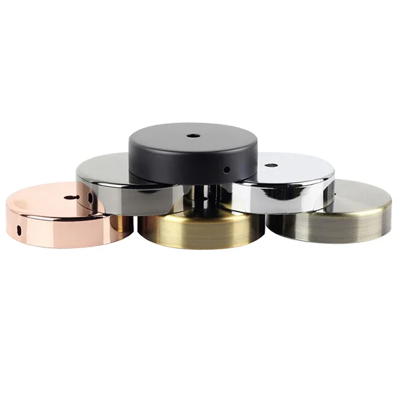 Lamp Base LED Lamp Base Iron Art Lamp Base Lighting Fittings Lamp Suction Top Plate 8cm10cm12cm BronzeBlackGoldWhite Ground Electrode Round Base