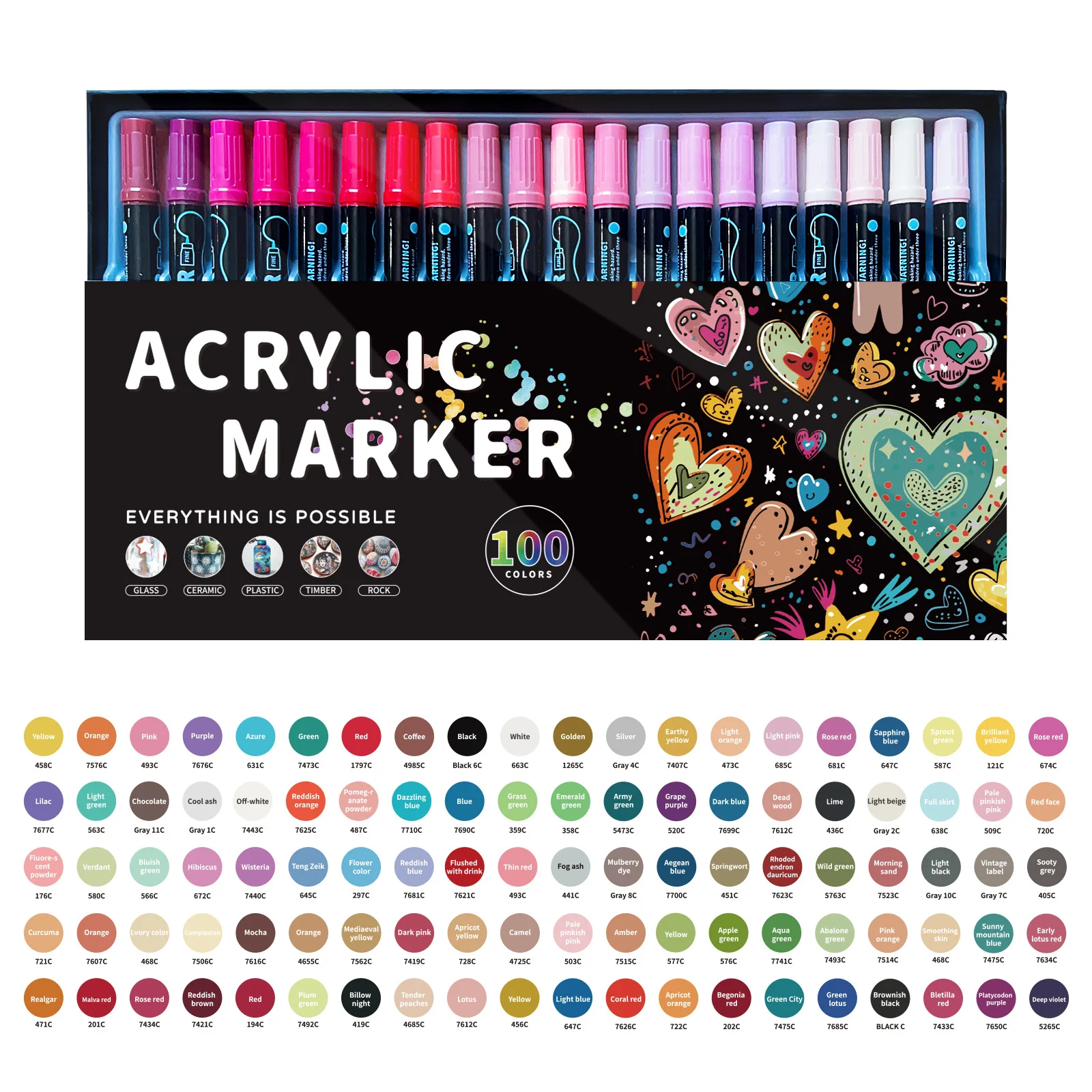 Dual Tip Premium Acrylic Paint Markers