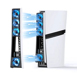 Enhanced Cooling Fan for PlayStation 5 with 2 - Speed Auto Control & Smart Temperature Regulation (White)