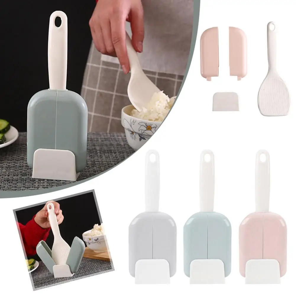 Rice Paddle Stand Rice Spoon Holder Stand Up Scoop Paddle Rest Closing Tool Standing Spoon Spat Opening Automatic K3j2