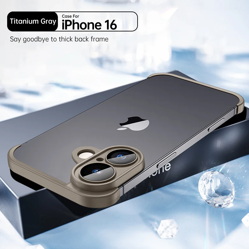 Ultra-Thin Frameless Protective Case with Corner Stickers and Cooling Technology