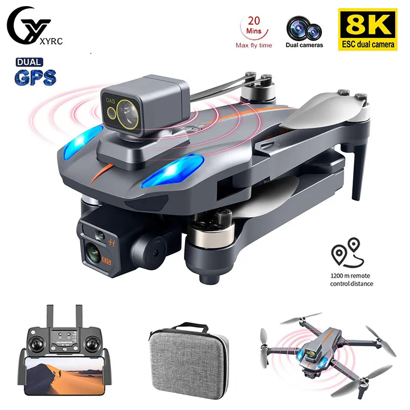 

K911 MAX GPS Drone 4K Professional Obstacle Avoidance 8K Dual HD Camera Brushless Motor Foldable Quadcopter RC Distance 1200M