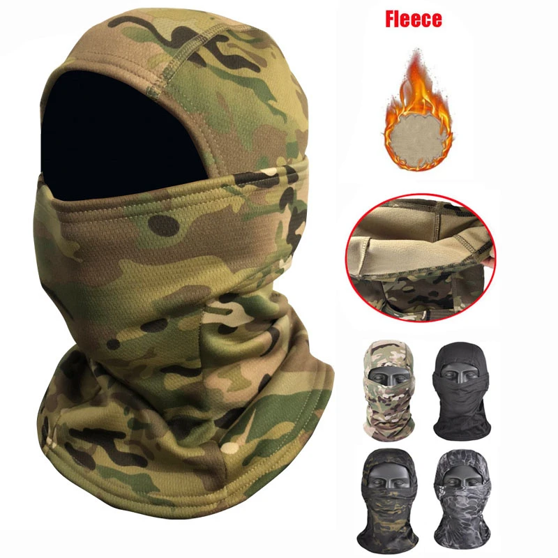 Een deel Verdwijnen strategie Winter Military Tactical Balaclava Warm Fleece Thermal Ski Snowboard Face  Mask Bicycle Cycling Hunting Airsoft Camo Hats Scarf - Hiking Scarves -  AliExpress