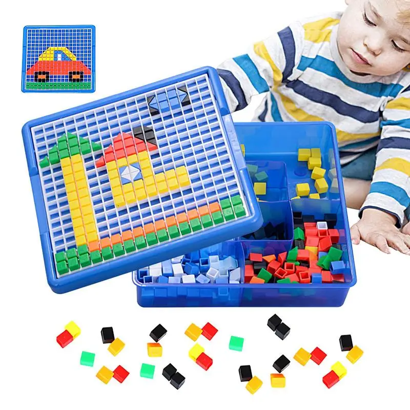 

Peg Board Toy 585 Pieces Educational Building Bricks Montessori Preschool Learning Toy Puzzles Toddler Toys With 36 Patterns