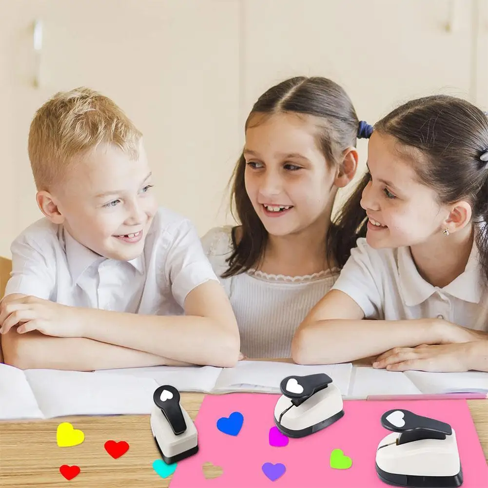 Embossing Device Children\'s Educational Love Flower Machine Punching Embossing Diy Handmade Love Device Punching Machine M9S5