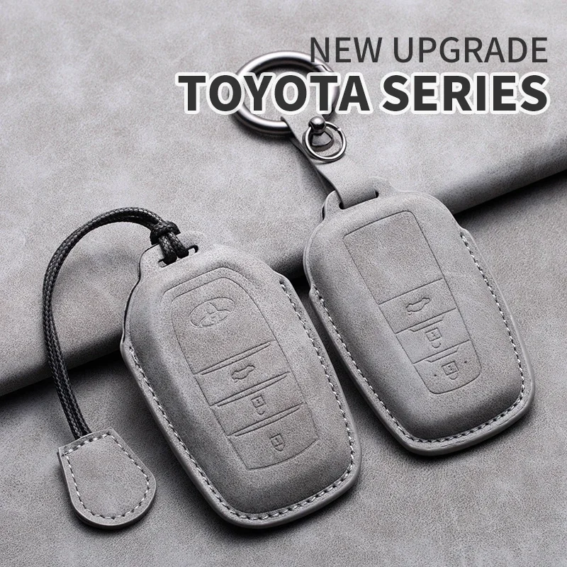 도요타 캠리, CHR, 코롤라, RAV4, 아발론, 랜드크루저 프라도, 프리우스(2017~2022)용 가죽 자동차 키 커버 Best5 도요타 캠리, CHR, 코롤라, RAV4, 아발론, 랜드크루저 프라도, 프리우스(2017~2022)용 가죽 자동차 키 커버 Best5