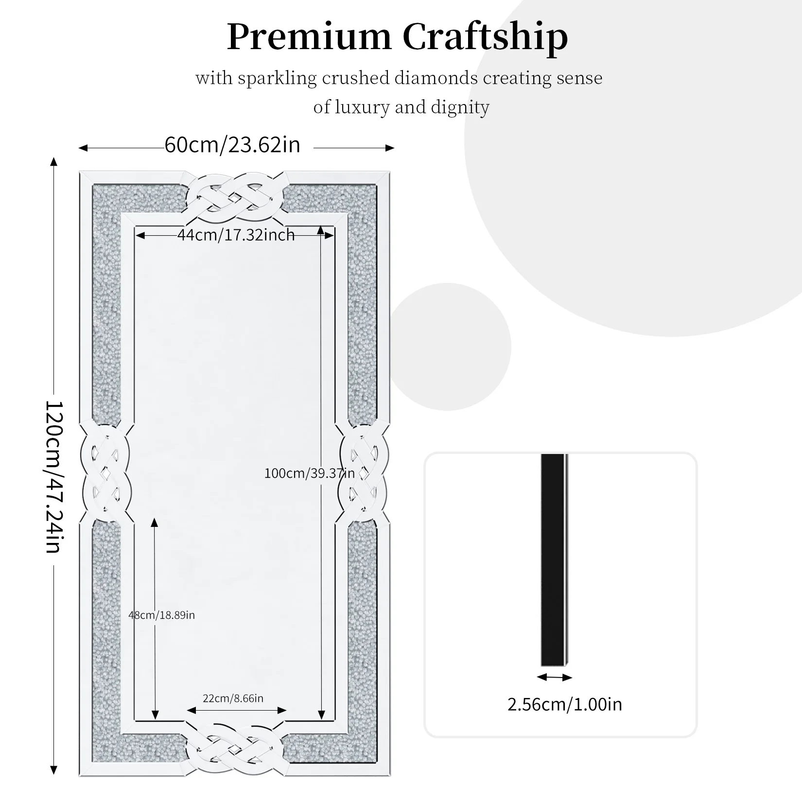 Crystal Diamond Wall Mirror 5