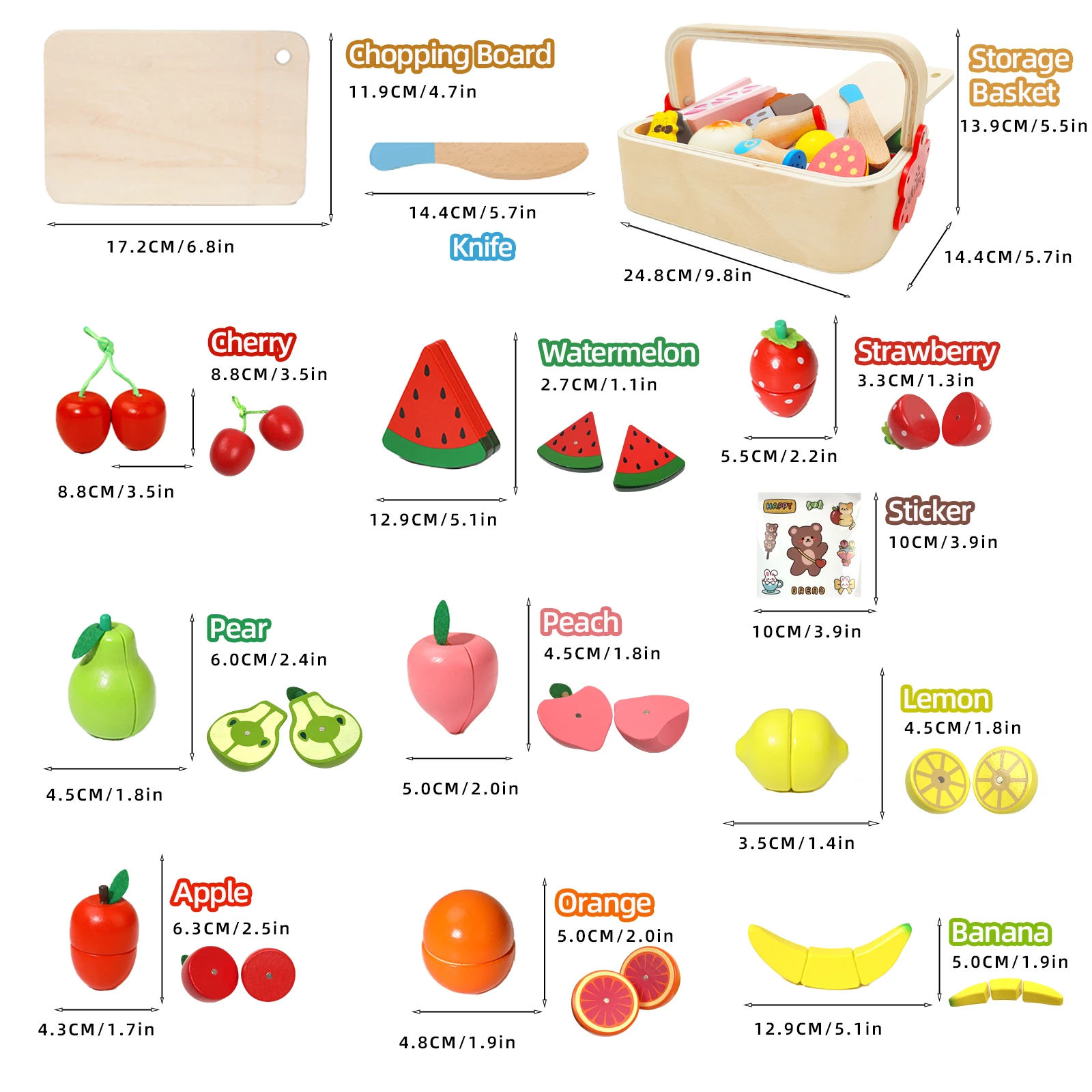 Wooden Magnetic Fruit Vegetable Dessert Food Cutting Montessori Toys Simulation Kitchen Kids Educational Playset Birthday Gifts
