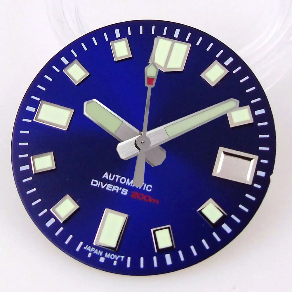 29mm Black & Green Dial with Blue Accents and Luminous Marks