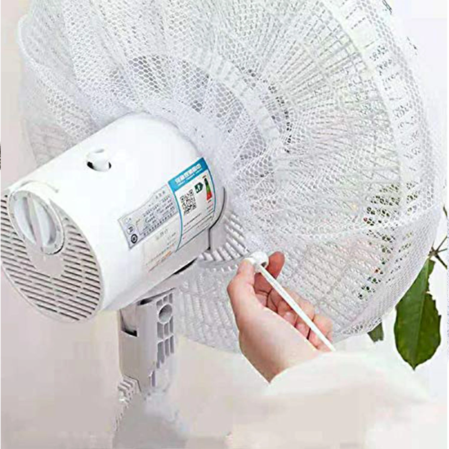 BOUSSAC 2PC White Electric Fan Covers for Baby Kids Finger Protector Safety Mesh Cover Fan Guard Home Office Dust Cover