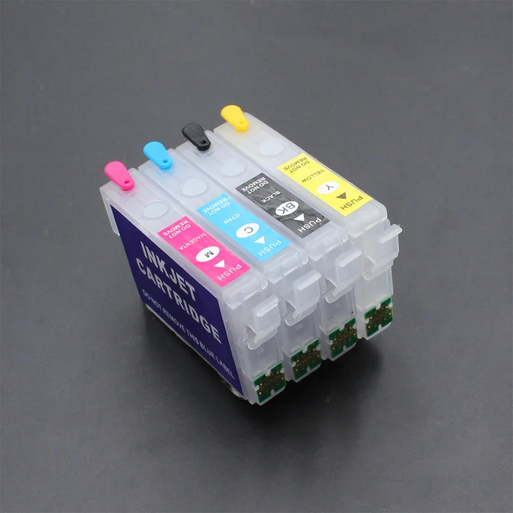 4pcs Refill Ink Cartridge with Chip for Epson XP-101 XP-201 XP-204 XP-401 XP-411 XP-211 XP-214 WF-2532 Printer T1971 T1962-T1964