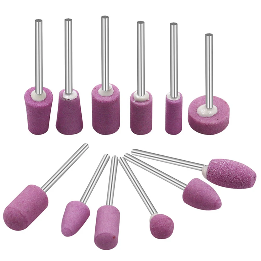 Grinding Head Bit Polishing Head Wheel Abrasive Stone 12 Pcs For Rotary Power Tools Electric Grinder electric grinder electric angle grinder mini electric grinder drill grinder bit