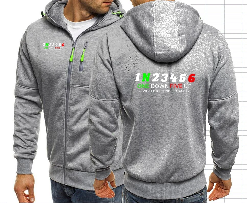 GSX 1N23456 Shift Gear Moto Motorcycle Men's Hooded Zipper