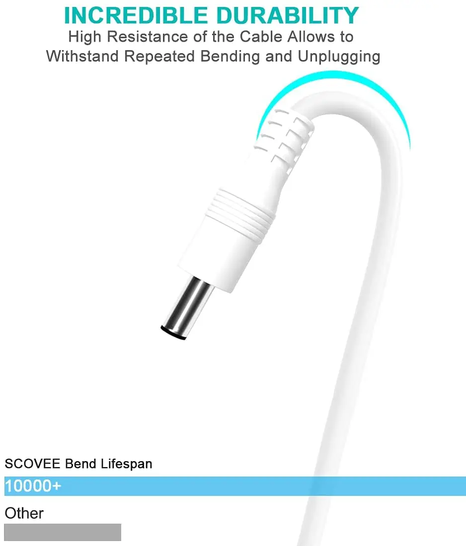 USB Charging Cable USB Cable to DC 3.5*1.35MM for LED Night Light Baby Kids Lamp Moon Sky Projector Rotating Night Light USB Charger Cable
