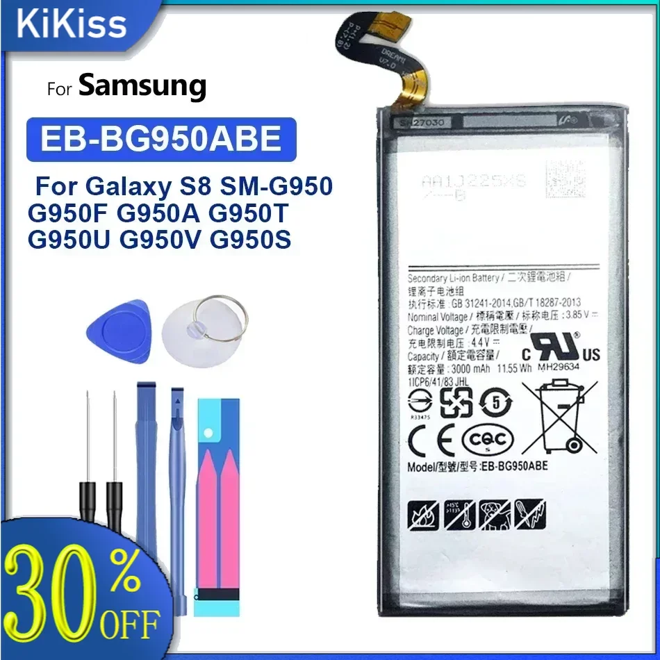

EB-BG950ABE аккумулятор для Samsung Galaxy S8 SM-G9508 G9508 G9500 G950 G950U G950F Bateria 3000mAh номер отслеживания