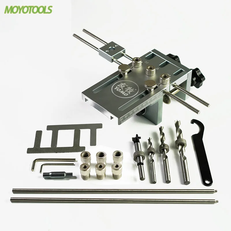 Dowelling Jig For Furniture Fast Connecting Cam Fitting 3 In 1 Woodworking Drill Guide Kit