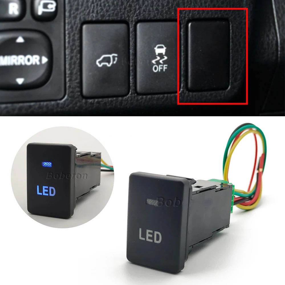 Blue-LED-Light-Push-Button-Fog-Lamp-Power-On-Off-Seat-Fan-Switch-For ...