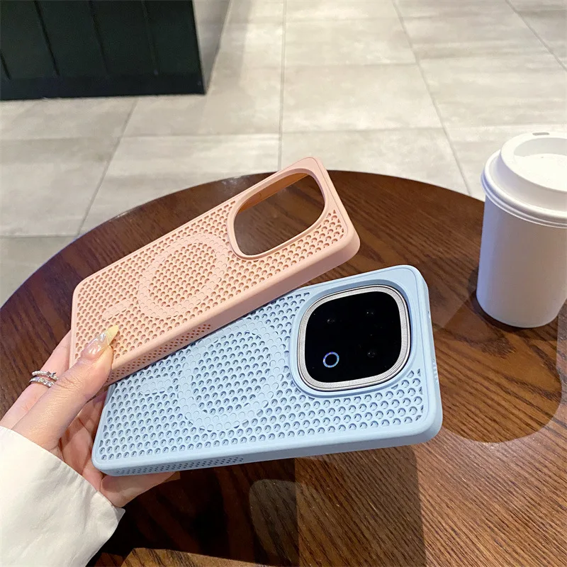 Magnetic Heat Dissipation Mesh Case with Mag-safe Charging and Shockproof Soft Bumper