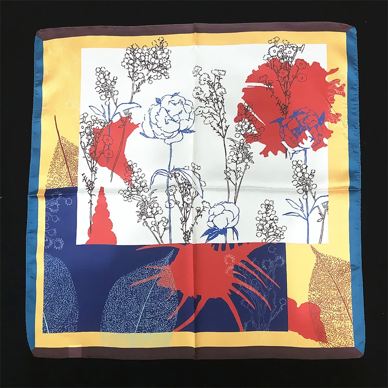 2023 Boutique Silk Scarf 60 * 60 Women's Scarf 60SKU Scarf Tie Multifunctional Jewelry Print Small Square Scarf 2