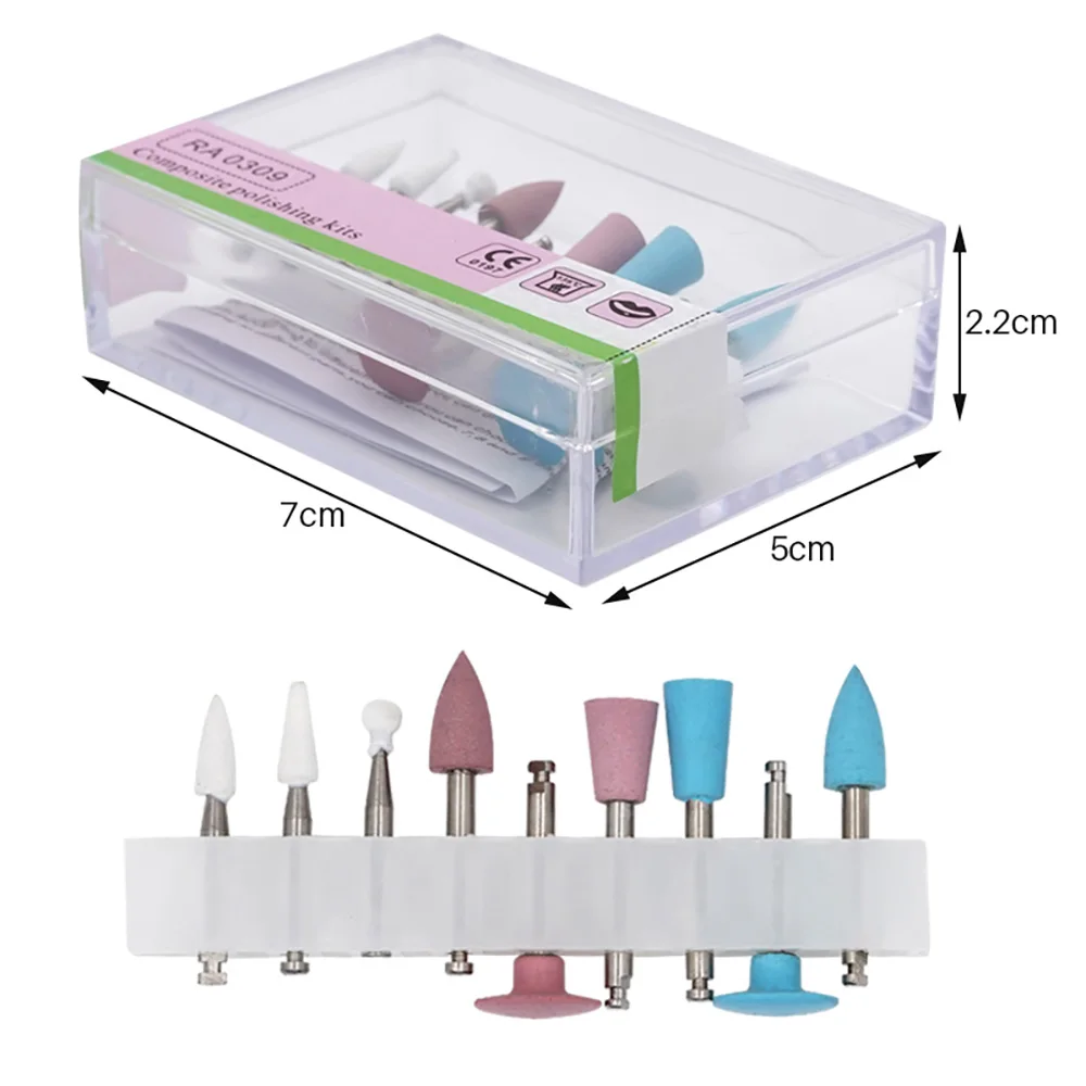 Dental Polishing Bur Kit Composite Resin Rubber Porcelain Teeth
