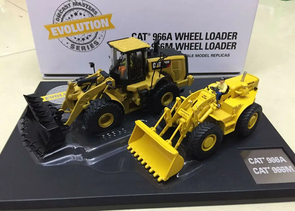 Evolution Caterpillar Cat 966A + 966M Wheel Loader 1/50 Scale Metal Model Diecast Masters DM85558