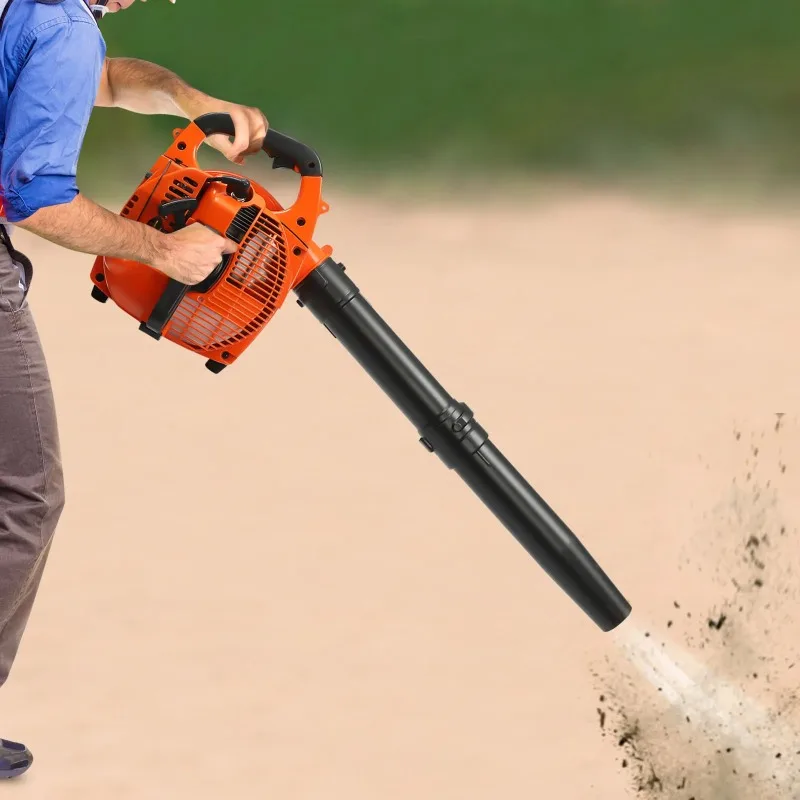0.75KW 7000RPM 휴대용 송풍기 진공 청소기, 25.4cc 2사이클 공압 블레이드 흡입 송풍기, 잔디밭용